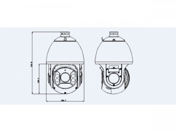 Cámara PTZ HDCVI dome IR con zoom óptico 20x IP66 de 2 megapíxeles