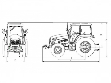 Tractor agrícola, 125-165hp