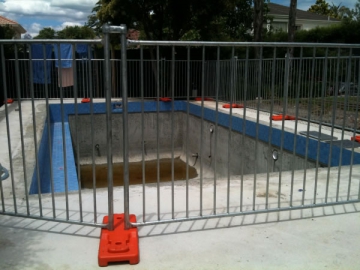 Valla temporal para piscina