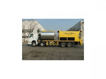 Máquina pavimentadora de asfalto y agregados simultánea HGY5314TFC