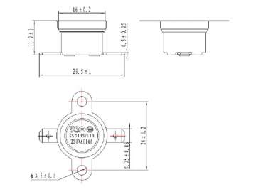 Termostato de disco modelo KSD