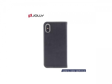 Funda flip cover plegable para iPhone X