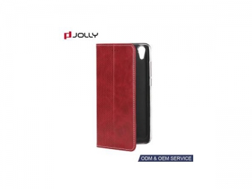 Funda flip cover de cuero para Huawei Y6II Compact