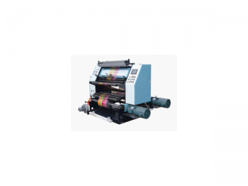 Máquina rebobinadora cortadora longitudinal con inspección